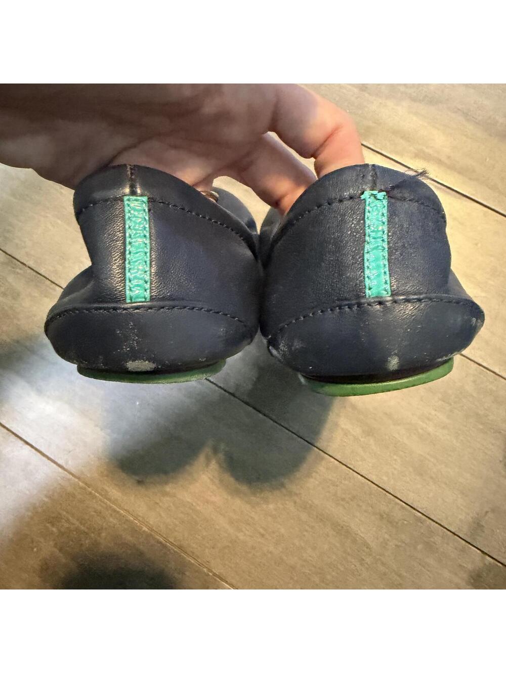 Tieks Navy Blue Leather Ballerina Flats Size 9 - Picture 4 of 6